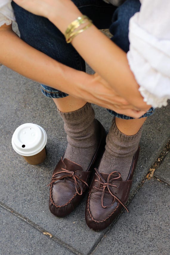 Chocolate Brown Leather Women’s Loafers - Meryl - handmade Leather moccasins