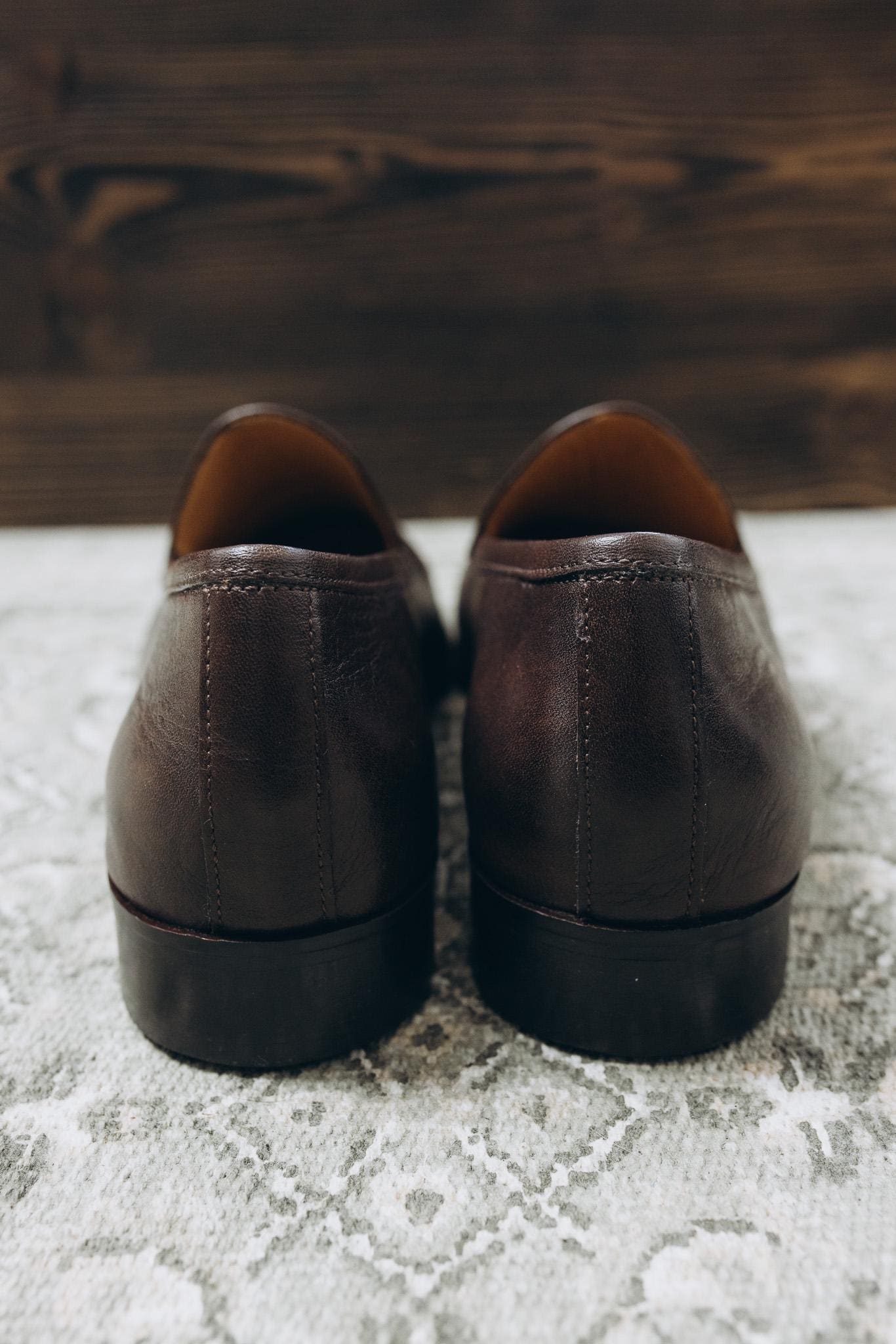 Classic Women’s Dark Brown High Quality Leather Loafers Sz 40 Tanner: Chestnut Leather - Traditional Loafers For Women  main image 2