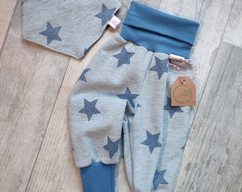 Bloomers glitter stars blue-grey scarf