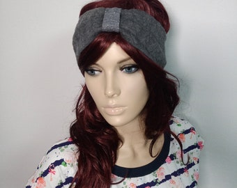 Headband grey braid pattern