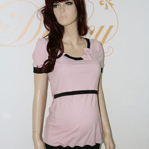 Nursing shirt Freya in rose black dotted image 2