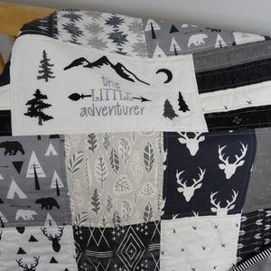 Rustic baby quilt/Personalized baby quilt/Handmade baby quilt/Adventure baby quilt/Mountain quilt/Rustic nursery/Arrow quilt/Tribal quilt