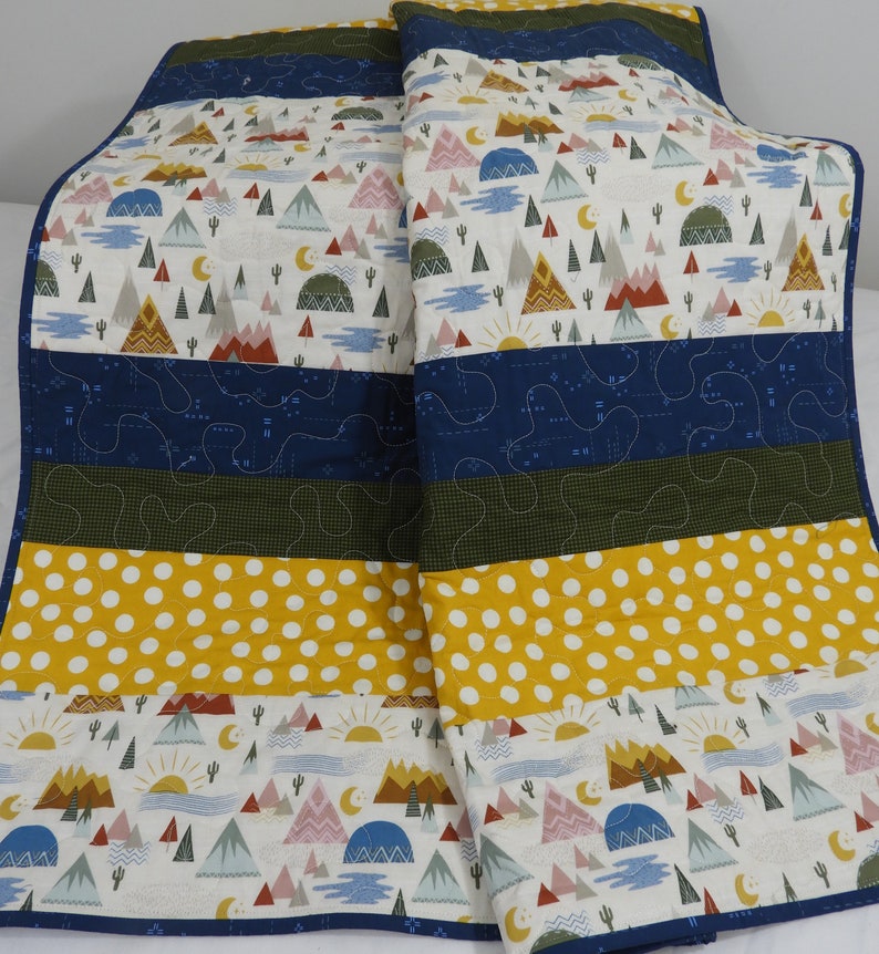 Adventure Baby Quilt/southwest Quilt/cactus Baby Etsy