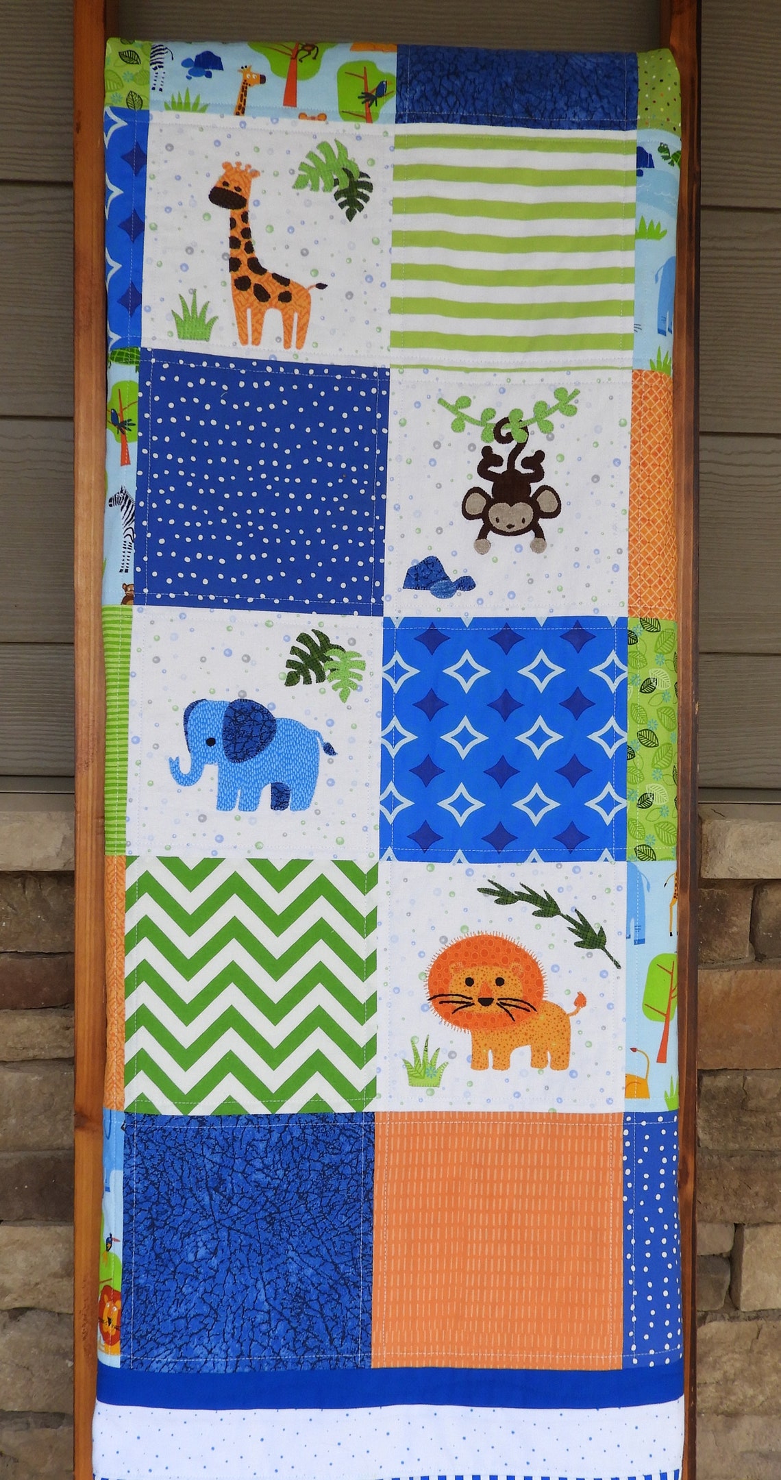Jungle Baby Quilt/handmade Baby Quilt/jungle Baby Etsy Singapore