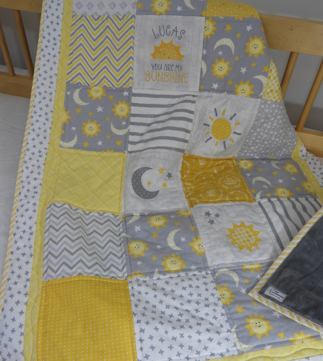 You Are My Sunshine Quilt/handmade Baby Quilt/sunshine Baby Quilt/you