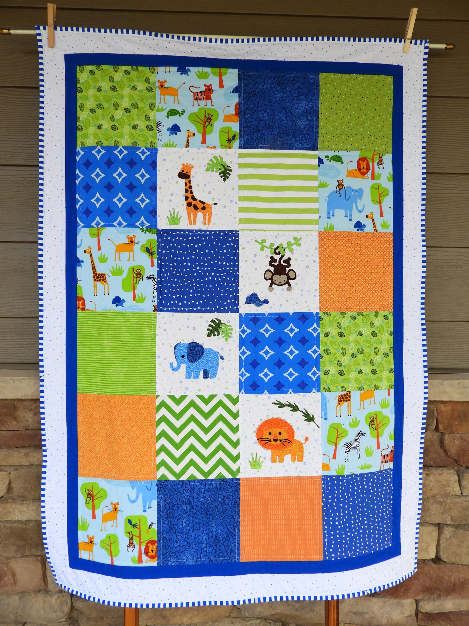 Jungle Baby Quilt/handmade Baby Quilt/jungle Baby Etsy Singapore