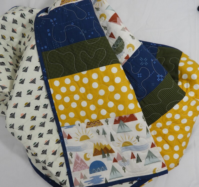 Adventure Baby Quilt/southwest Quilt/cactus Baby Etsy