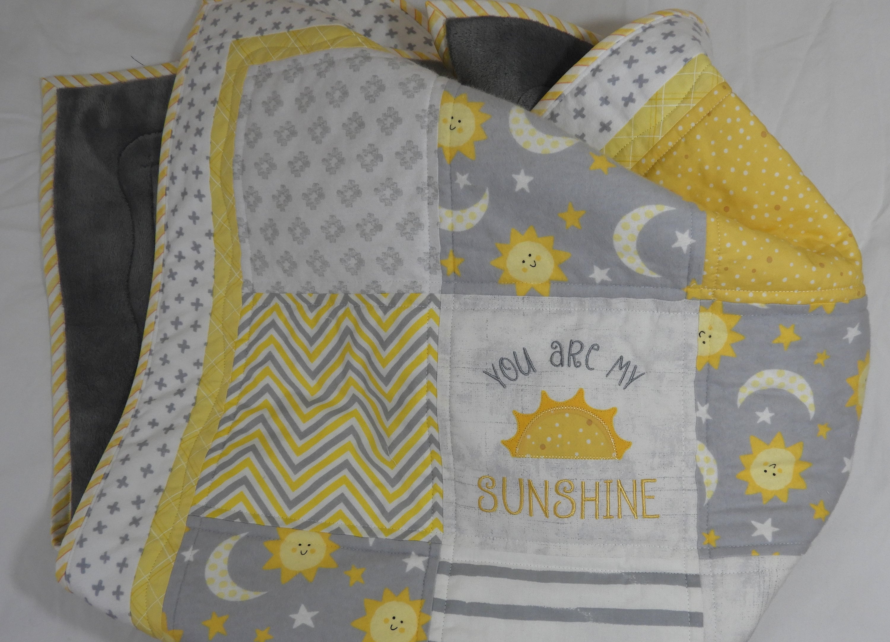 You Are My Sunshine quilt/Handmade Baby quilt/Sunshine baby Etsy