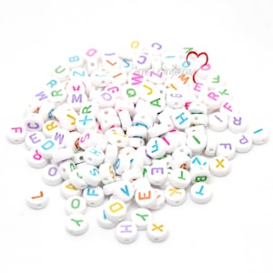 250 letter beads COLORFUL font