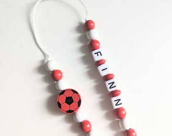Bücherwurm Lesezeichen Fußball rot