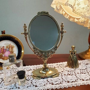 Stap Extremisten Onnodig Antieke Vanity Mirror Franse tafel top make-up spiegel | Etsy