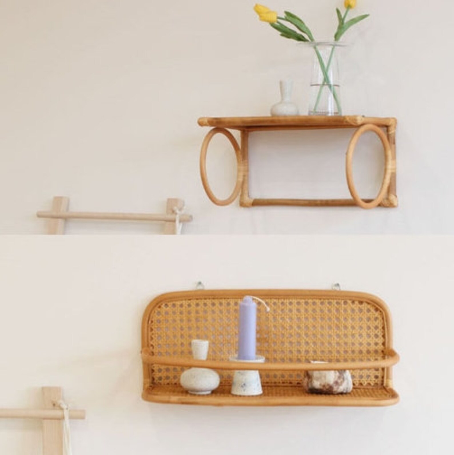 Rattan Wall Shelf Etsy