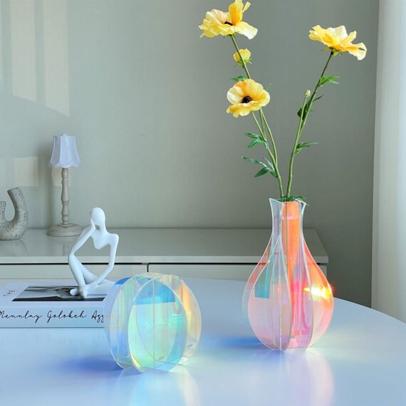 Iridescent Acrylic Vase 2 Types | Etsy