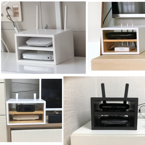 Wifi Router Organizer Set Top Box Storage Modem Holder Etsy