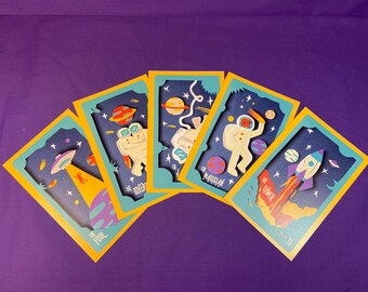 Longmania Space Tarot Prints 4" x 7"