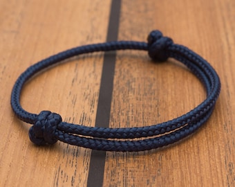 Surferarmband maritim - Navy, Dunkelblau (Männer, Frauen, Freundschaftsarmband, Segeltau)