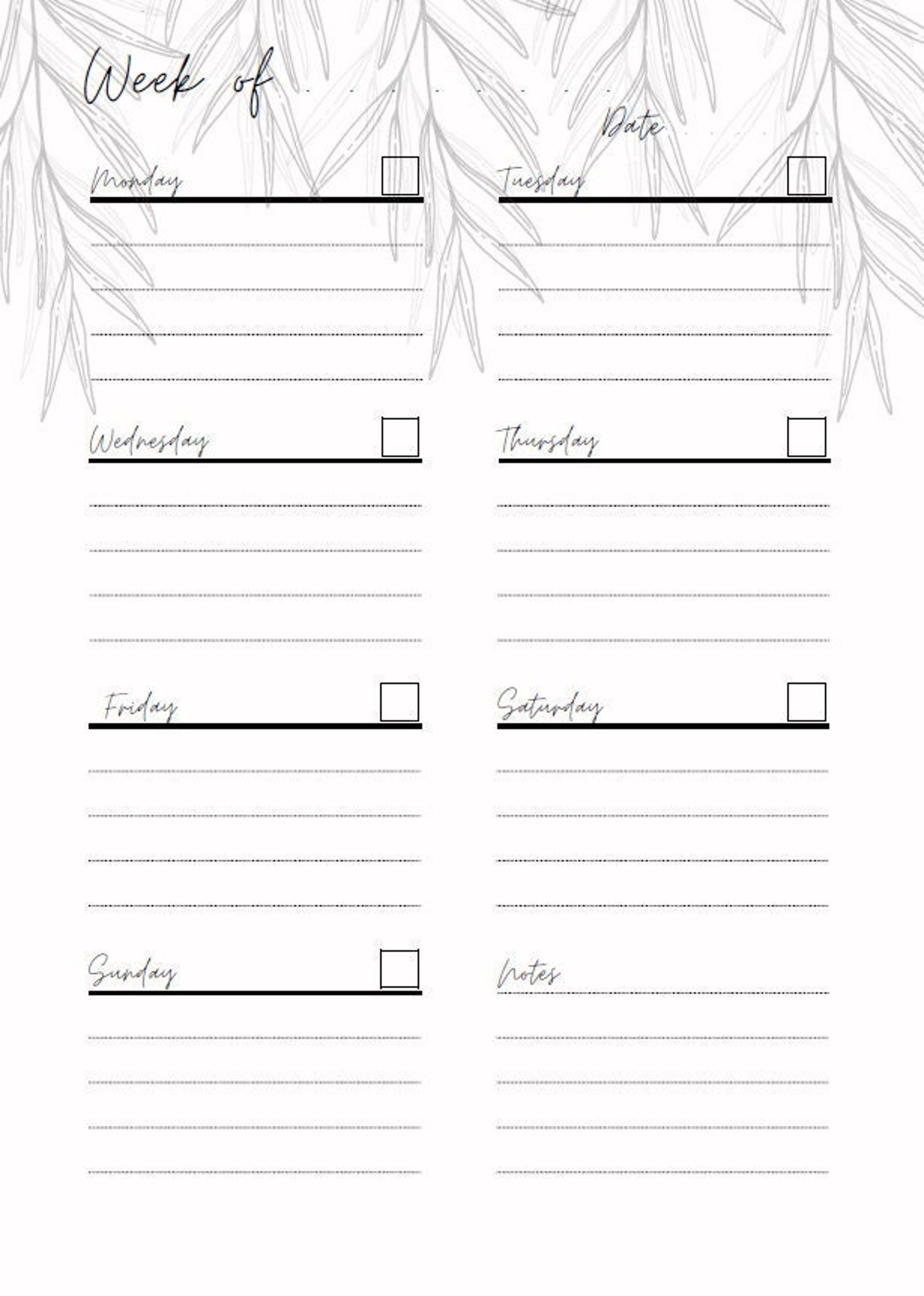 Simple Weekly Planner A4 Printable to Do List - Etsy