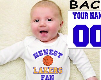 Buy Lakers Baby Bodysuit Infant Customized Online in India - Etsy