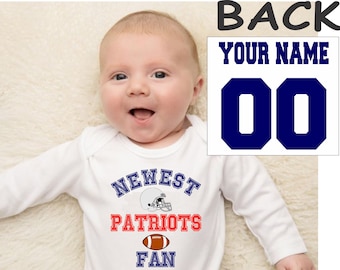 baby patriots jersey onesie