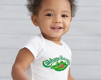 Cabbage patch kids afro american Halloween costume CBK Baby bodysuit 100% cotton one piece shirt t-shirt tee