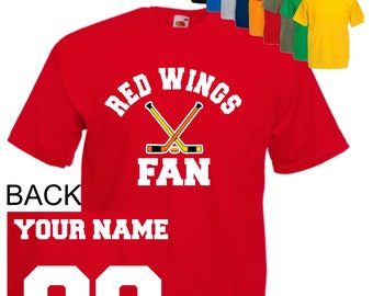 red wings custom t shirt