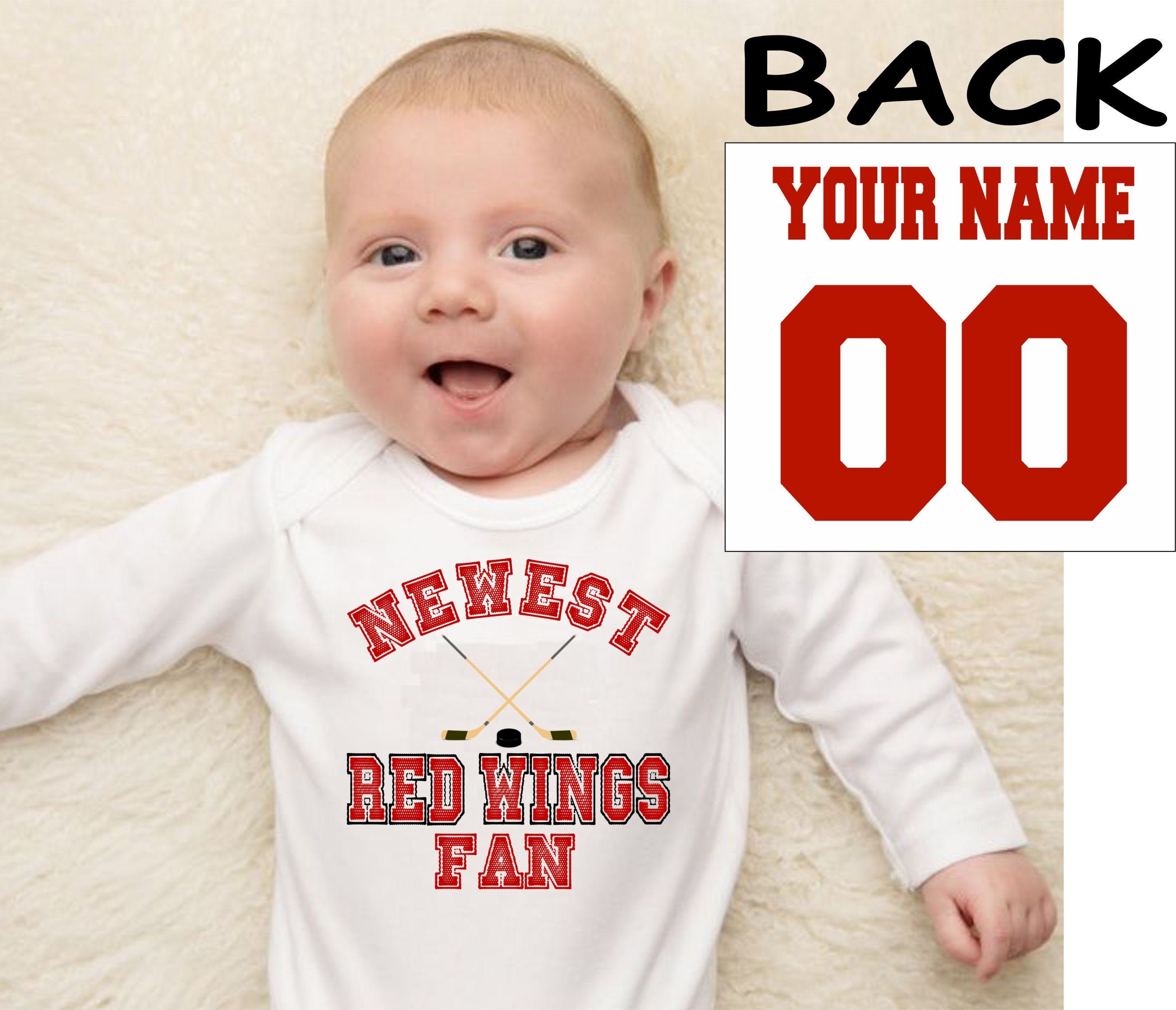 Red Wings baby/newborn Detroit hockey baby/newborn Red Wings baby gift