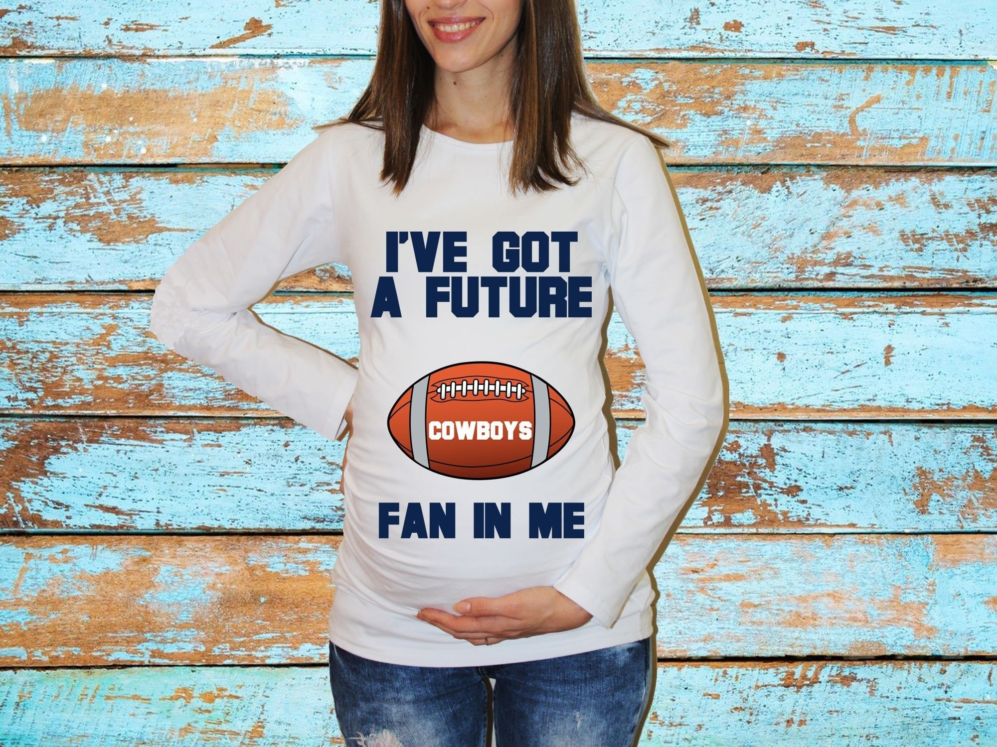 Cowboys Fan Maternity Shirt Pregnancy Shirt Pregnancy 