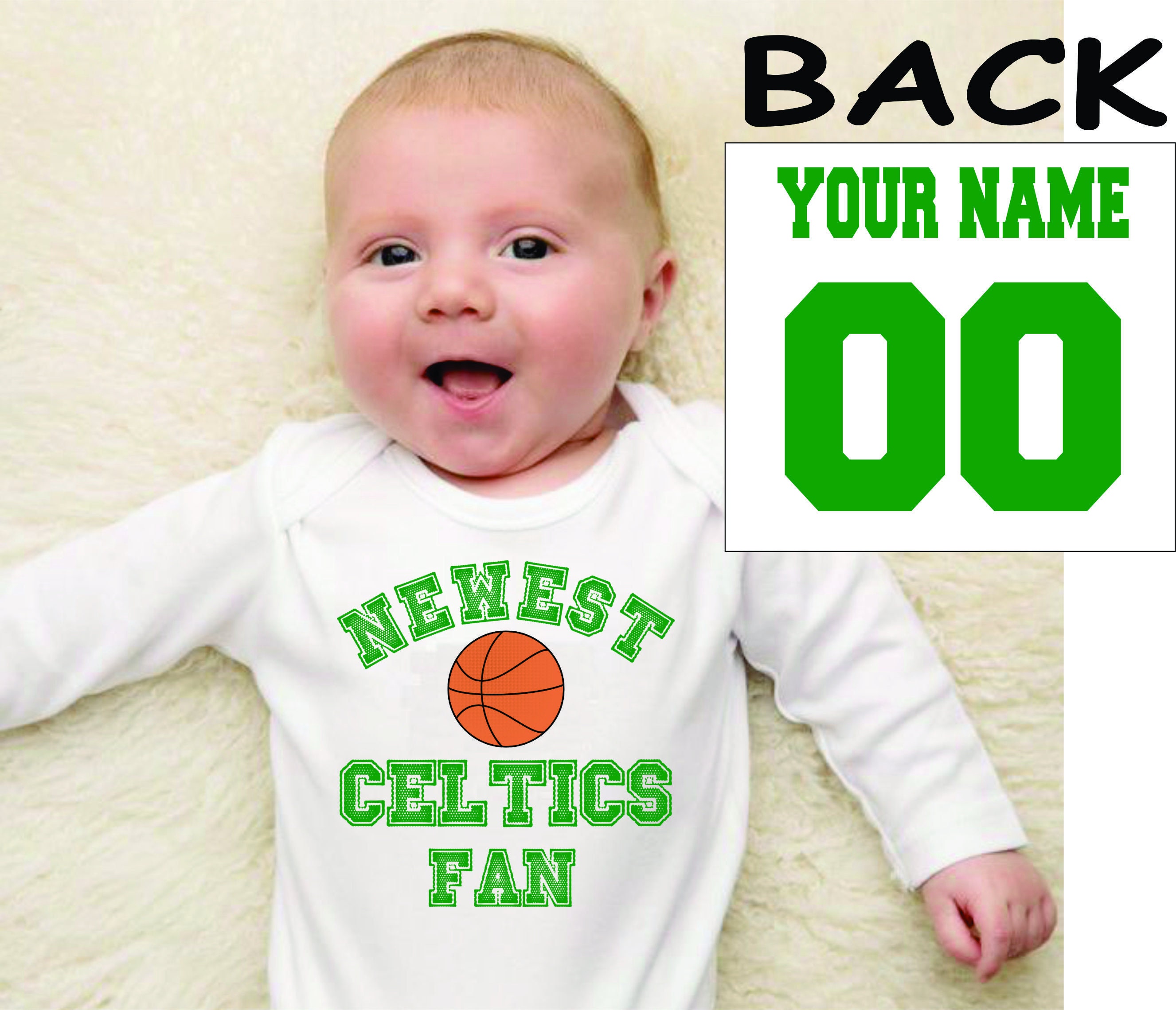 Celtics baby clothes Celtics baby gift Baby girl Celtics Boston basketball  baby