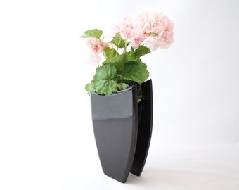 Vase à fleurs en marbre