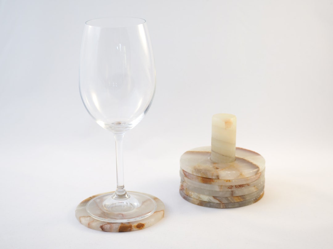Onyx Marble Coaster Set Etsy