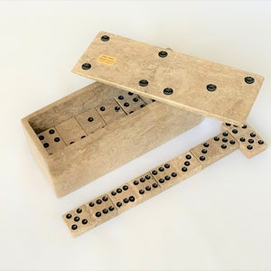 Domino Spielset aus Onyx-Marmor