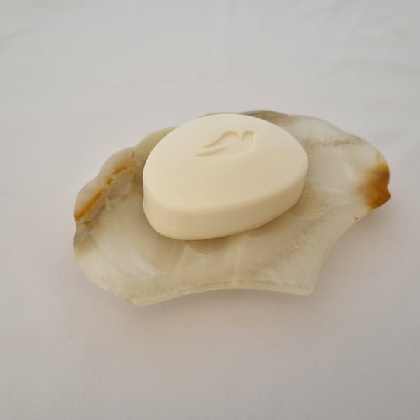 Onyx marble soap dish