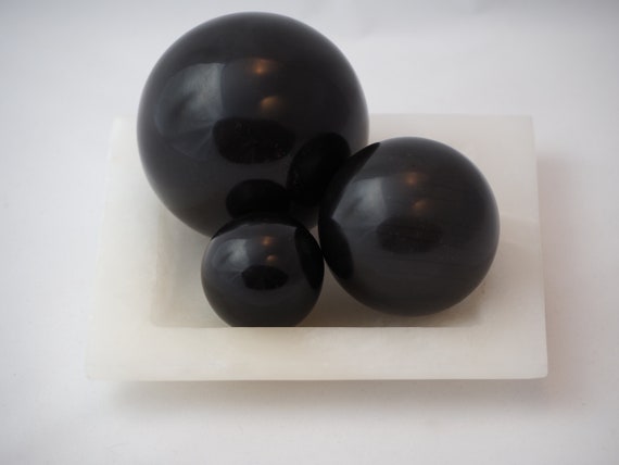 Decorative Marble Ball Set Etsy