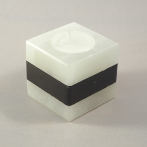 Tealight holder in cuboid shape made of marble