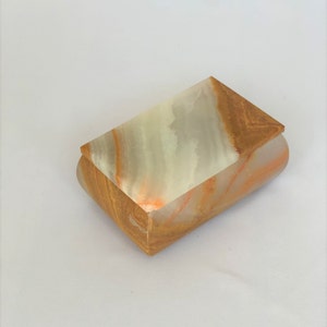 Cajita rectangular de ónix mármol (S)