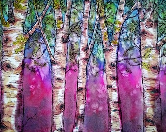 Birch Trees Print 11x17