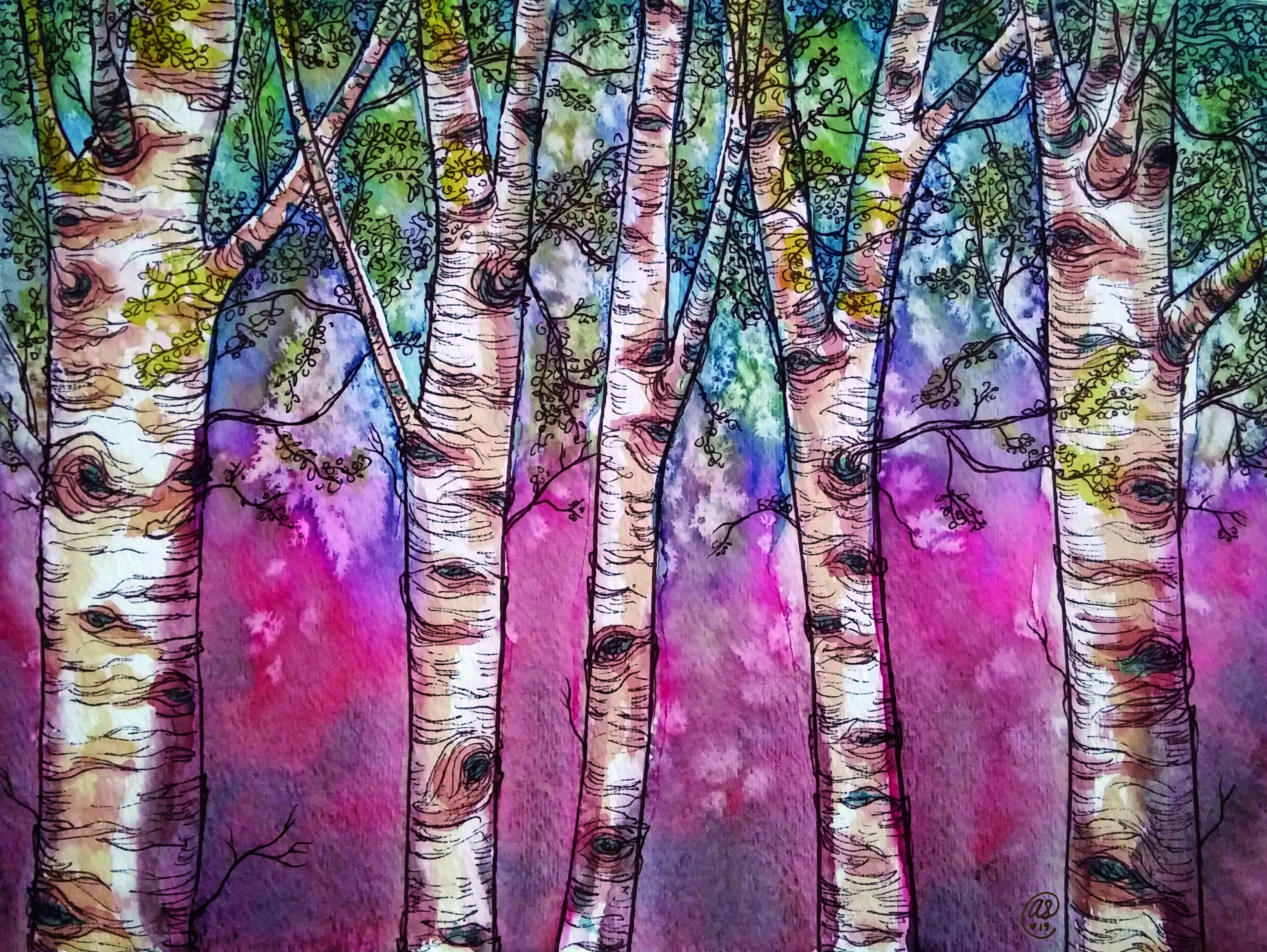 Birch Trees Print 8x11