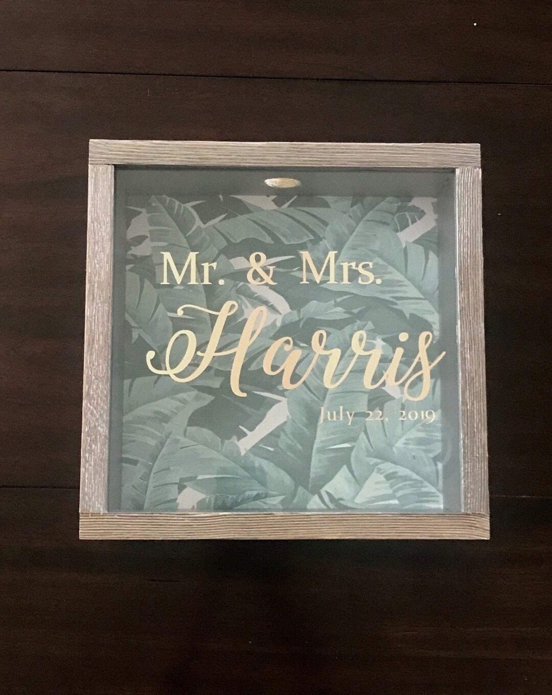 Large Wedding Cork Holder Shadow Box Personalized 12x12 Wine & Beer Cap