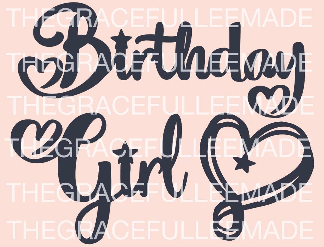 Birthday Girl Jojo Siwa Inspired SVG File for Cricut, Sillouette, Etc