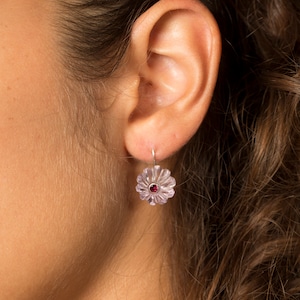 Amethyst and tourmaline earrings