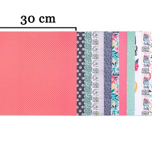 Scrapbooking Papier 30x30cm Scrapbook Kit Bastelpapier verschiedene Farben und Muster