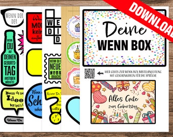 Wenn Box zum Geburtstag selber machen - DIY Download Datei