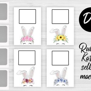 Osterkarten Set - Bastelset - Rubbelkarten selber machen
