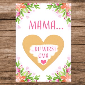 Mama du wirst Oma - Rubbelkarte zur Verkündung der Schwangerschaft