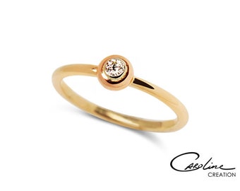 Engagement ring | Little Diamond | Rose gold | Diamond