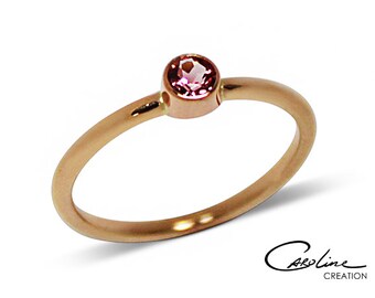 | de bague Romance en rosé | | en or rose Rose tourmaline