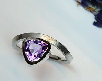 Collection Lavender | Ring Amethyst Triangel