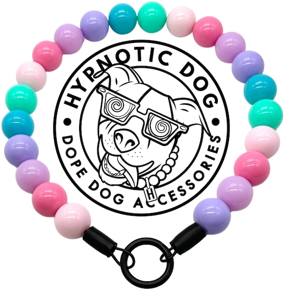 Bubblegum Acrylic Bead Dog Collar, Slip On Style, Dog Pearl Necklace