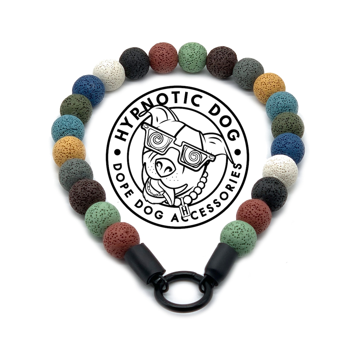 Lava Rock Beaded Durable Dog Collar large beaded dog pearls Etsy