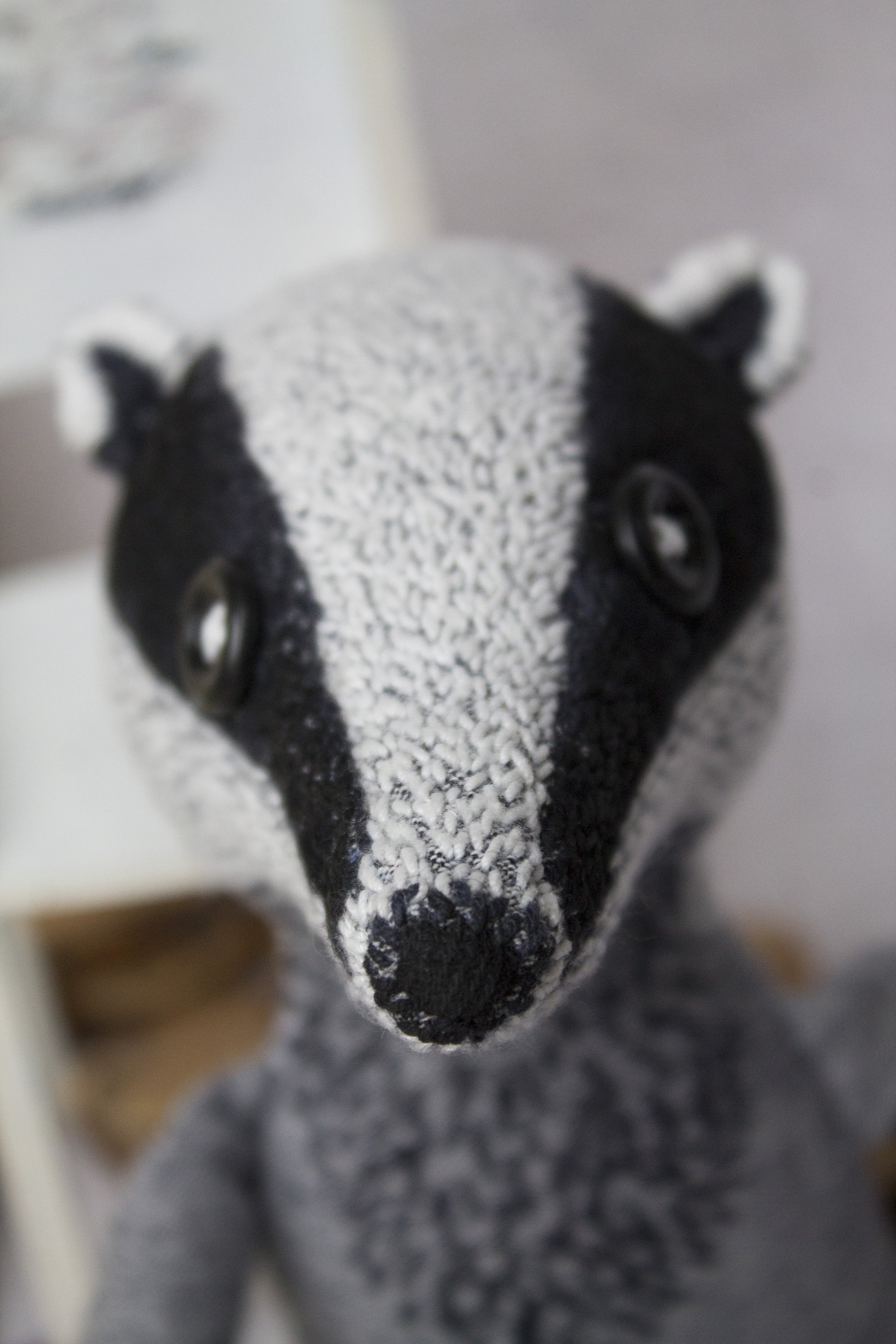cuddly toy badger